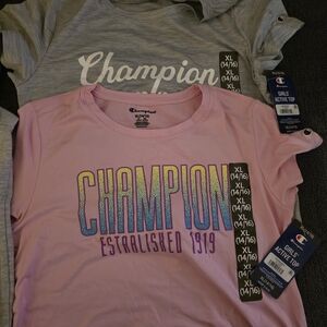 Champion Pink and Gray Active Tops